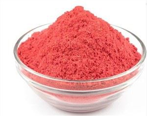 ผงสตรอเบอร์รี่แห้งแช่แข็งจำนวนมาก